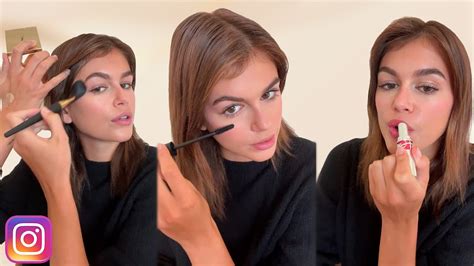 kaia gerber makeup routine.